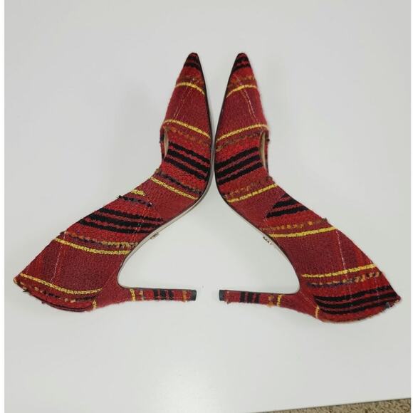 Sam Edelman Hazel Pointed Toe Pumps in Red Multi, sz 8 Wide - Picture 7 of 12